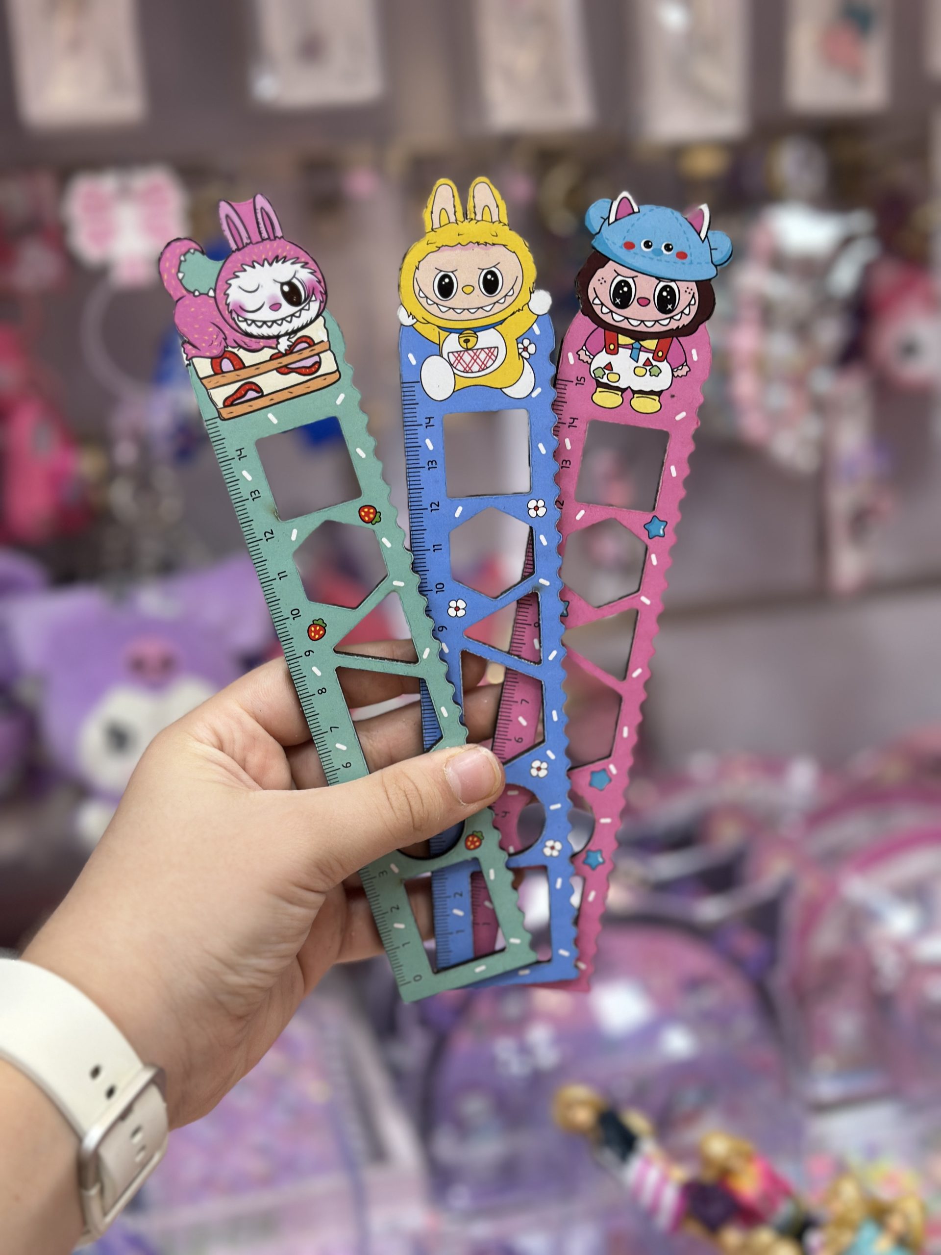 خط کش چوبی شابلون دار